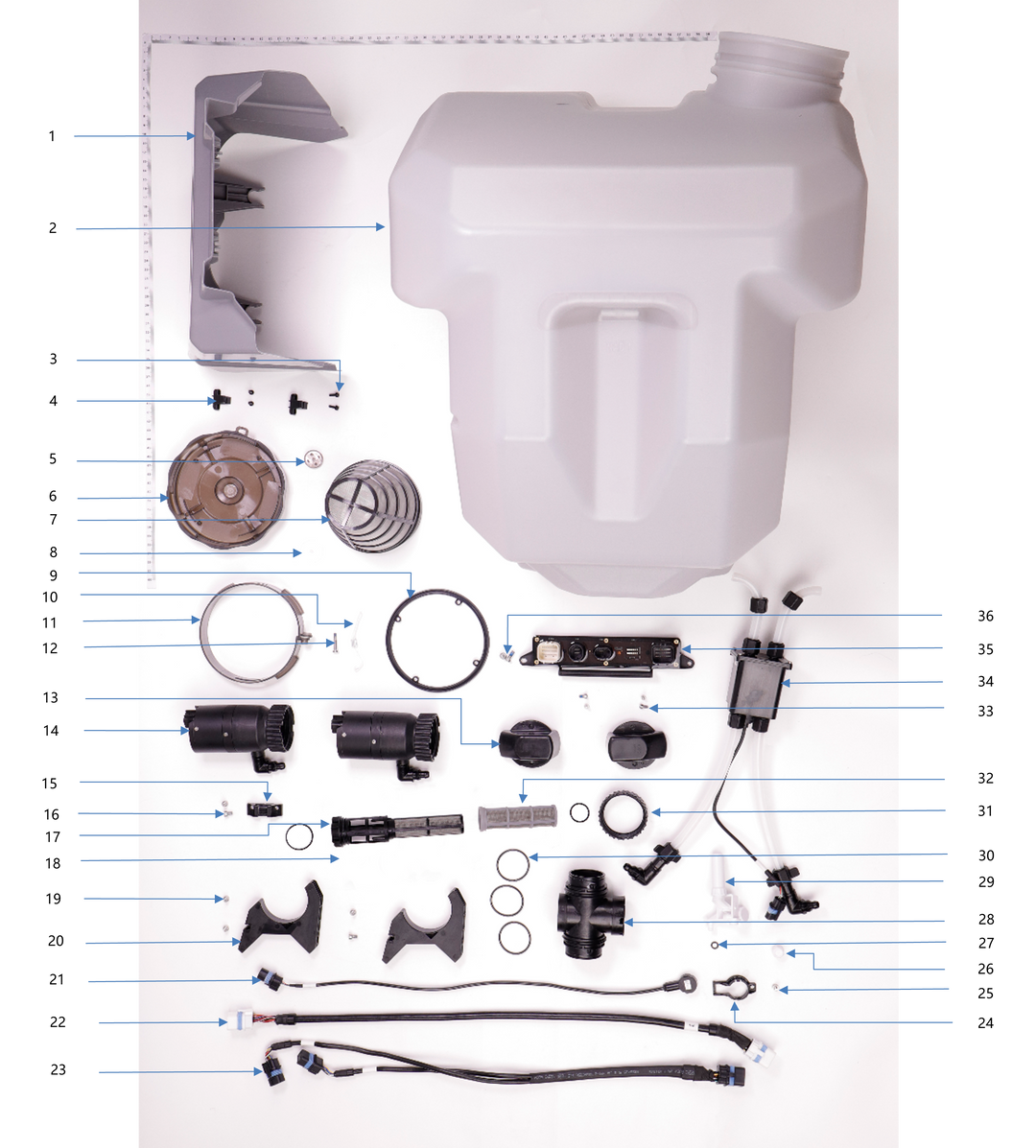 Paquete de piezas del tanque de pulverización DJI Agras T-40