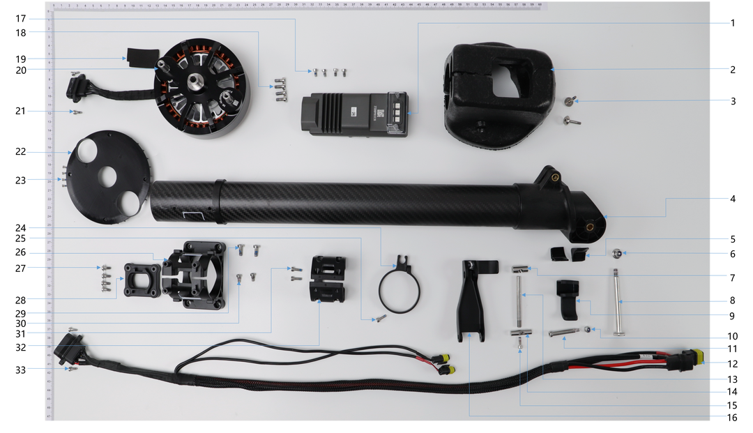 Paquete de piezas del brazo DJI Agras T-30 M1/M4