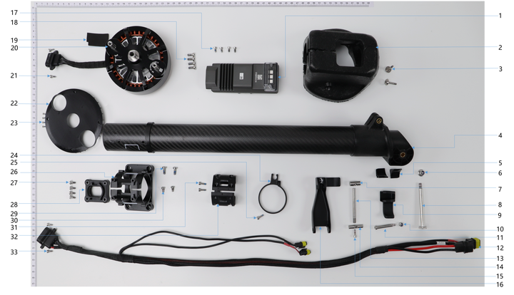 Paquete de piezas del brazo DJI Agras T-30 M1/M4
