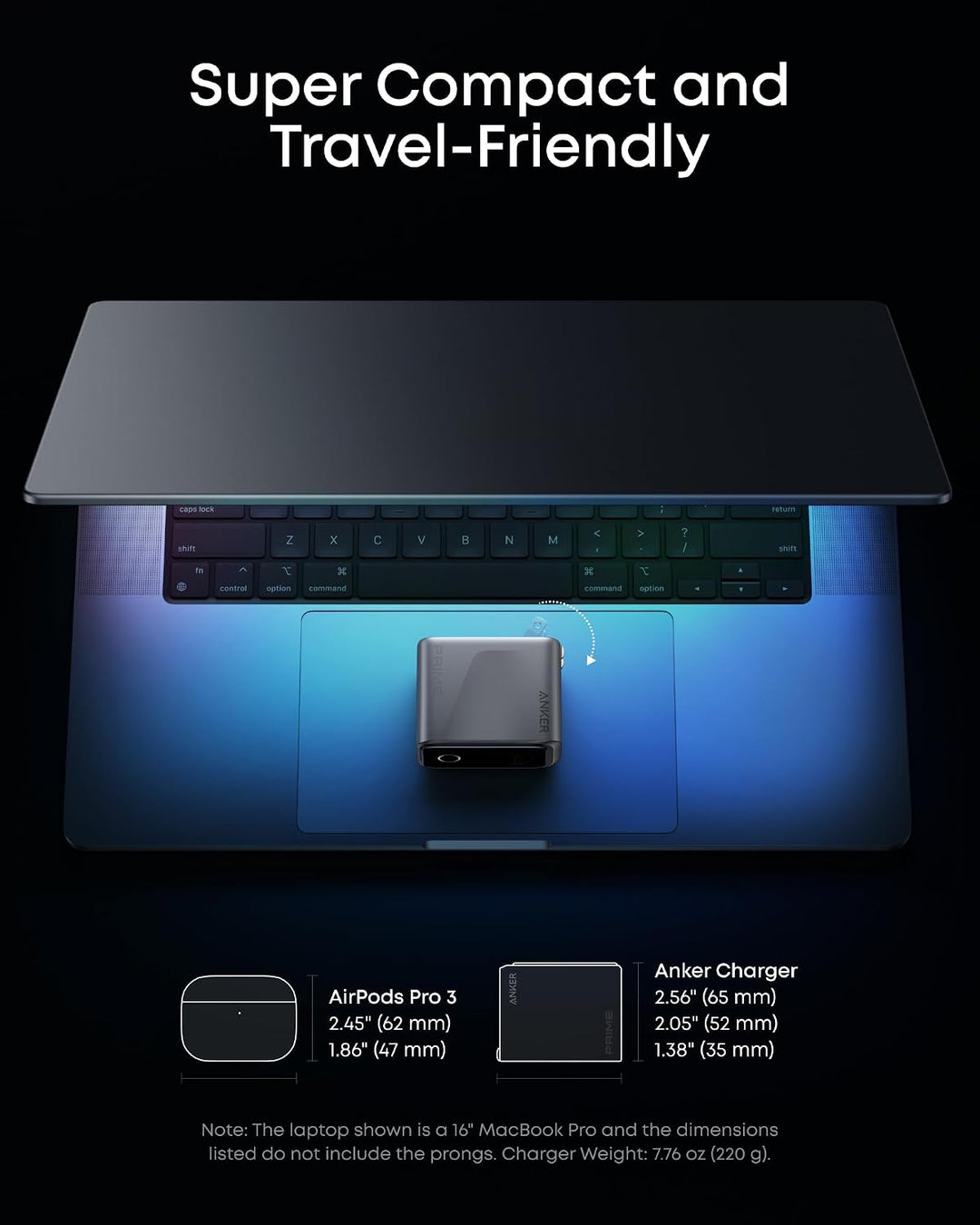 Anker Prime 160W 3-Port GaN Charger with Smart Display