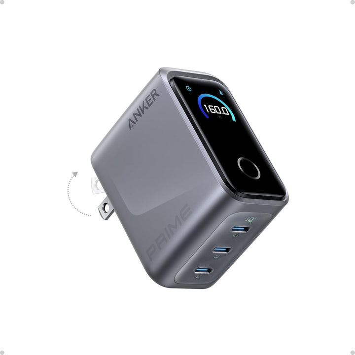 Anker Prime 160W 3-Port GaN Charger with Smart Display
