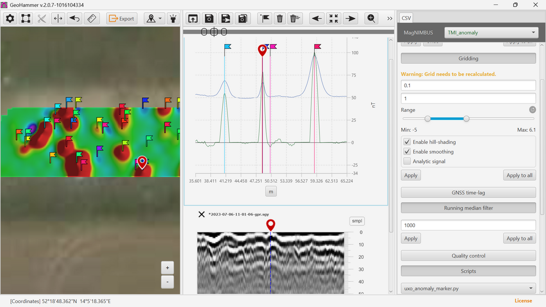 GeoHammer Pro data processing software (cloud access)