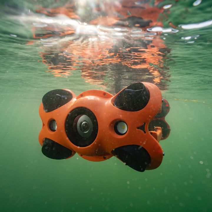 Chasing M2 PRO ROV operating underwater
