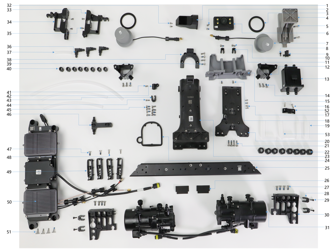 DJI Agras T-30 Front Frame Parts Package
